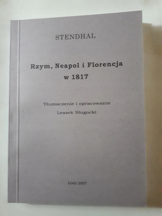 Rzym Neapol i Florencja W 1817 Roku Stendhal