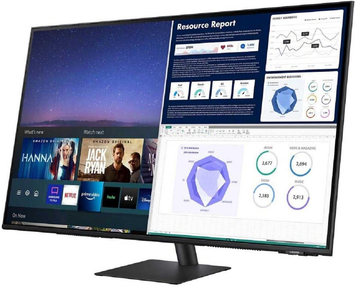 USB-C給電4K43インチS43AM70スタンドなしSamsung M7 Monitor Samsung 43 M7 Smart (LS43DM702UUXDU) - Opinie i ceny