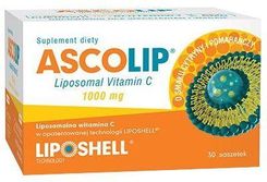 Zdjęcie Ascolip Liposomalna witamina C 1000 mg o smaku cytryny i pomarańczy, 3 x 30 saszetek - Szamotuły