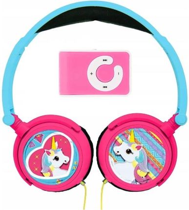 Unicorn Składane Regulowane Słuchawki Dla Dzieci Jednorożce + MP3