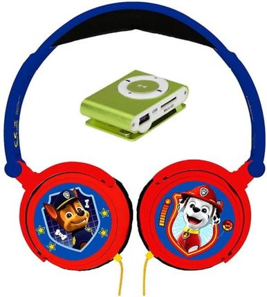 Psi Patrol Składane Regulowane Słuchawki + MP3 Oliwkowe