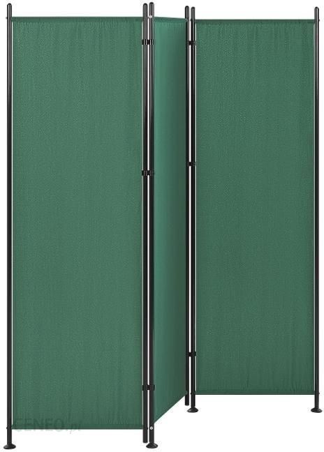Beliani Nowoczesny parawan mieszkaniowy 3 panele dekoracyjny czarna rama zielony Narni