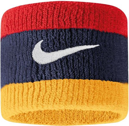 Opaski na rękę Nike Swoosh Wristbands granatowo-czerwono-żółta N0001565428OS