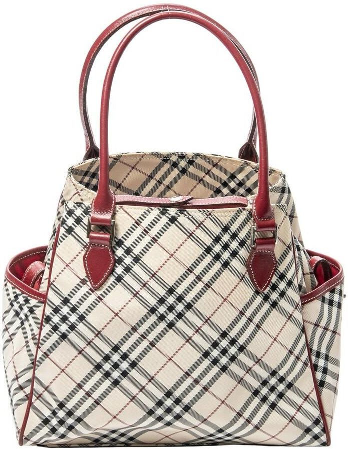 【希少】BURBERRY BLUE LABEL Burberry Vintage Blue Label Side Pocket Tote - Ceny i opinie