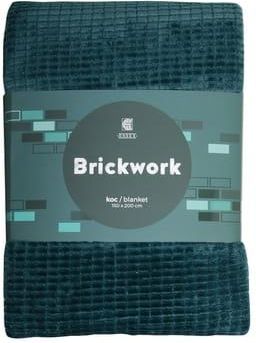 Koc Brickwork 150x200 cm Zielony