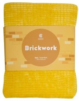 Koc Brickwork 150x200 cm Żółty