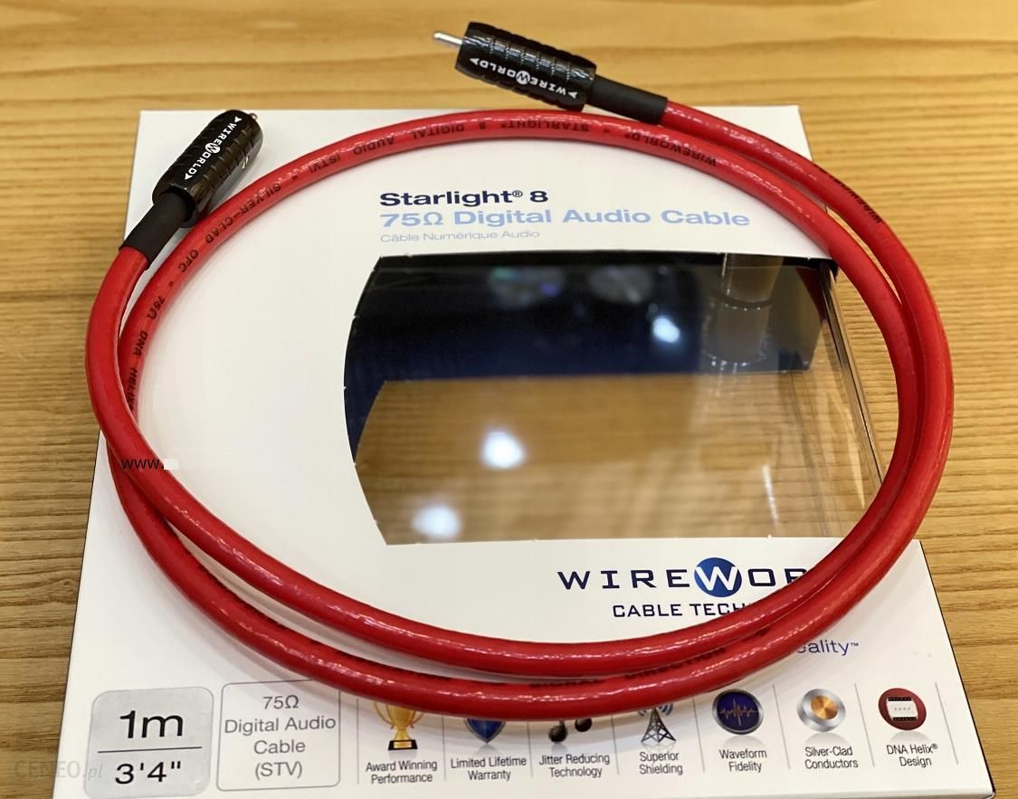 WireWorld STV Starlight 8 Coaxial Digital Audio Cable 75 ohm 0.5