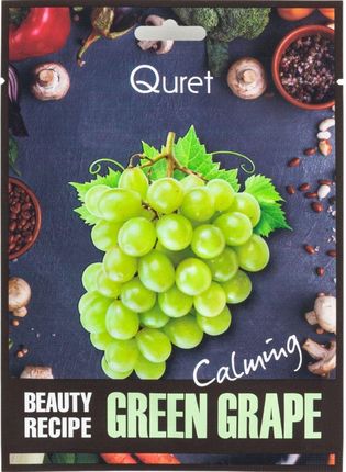 Quret Beauty Recipe Mask – Green Grape - Łagodząca maska z ekstraktem z winogron