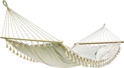 Koala Hamak Z Drążkiem Szeroki Boho Ecru-Błękitny Hsl-361Tm