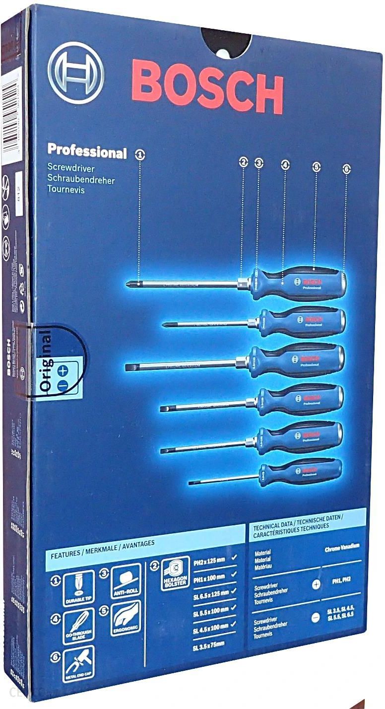 Śrubokręt Bosch zestaw 6 wkrętaków śrubokrętów na i ceny 1600A016BF Opinie 
