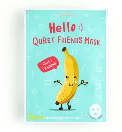 Quret Hello Friends Mask – Banana – Maska w płachcie z ekstraktem z banana