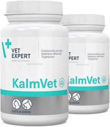 Vet Expert Kalmvet preparat na objawy stresu dla psów i kotów 2x60kaps.