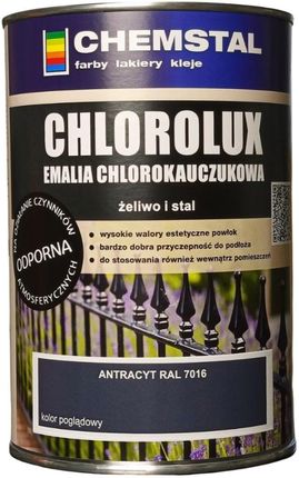 Chemstal Chlorokauczuk 10L Antracyt Ral 7016