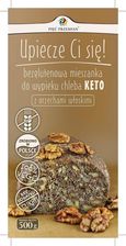 Zdjęcie PIĘĆ PRZEMIAN Mieszanka do wypieku chleba KETO z orzechami włoskimi bezglutenowa 500g - Legnica