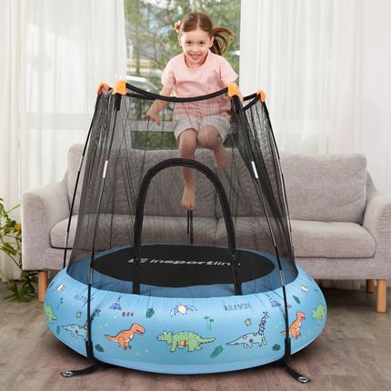 Insportline Pompowana trampolina dla dzieci Nufino 120 cm Niebieski 223071