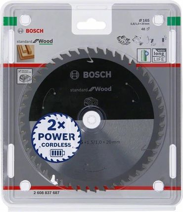 Bosch Piła Standard Wood Accu 165x20x48z 2608837687