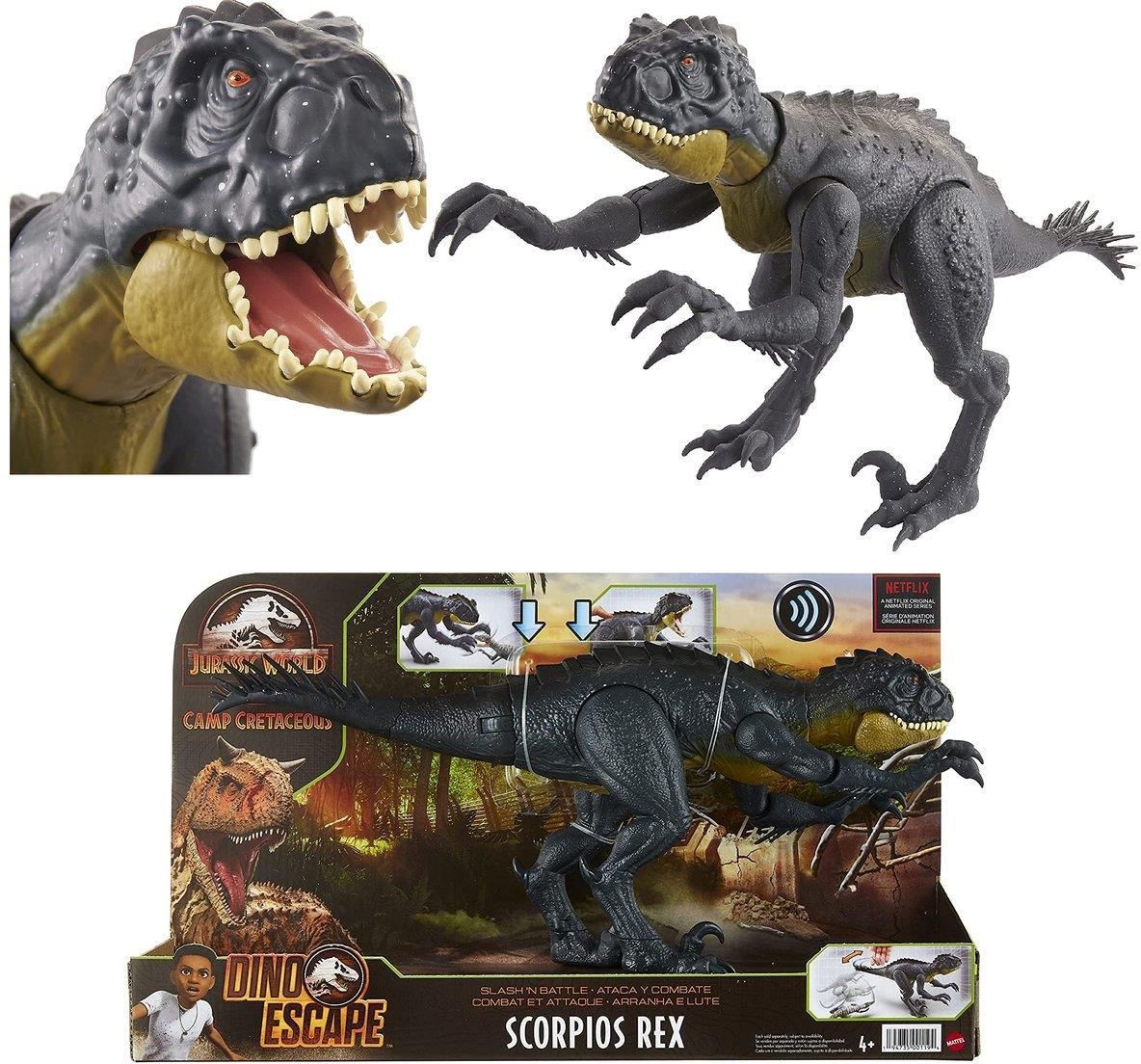 Jurassic World Scorpios Rex 40cm Som Sting Dino Hbt41 Mattel (com