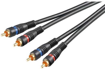 Goobay Stereo RCA cable 2x RCA double shielded 1.5 m (50032)
