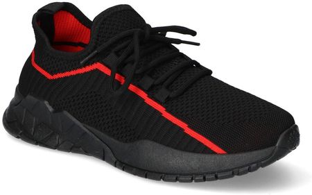 Czarno Czerwone Sneakersy Filippo Filippo MTN2291 21BKRD Black Red