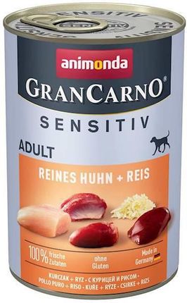 Animonda Grancarno Sensitive Adult Puszki Czysty Kurczak Z Ryżem 400G