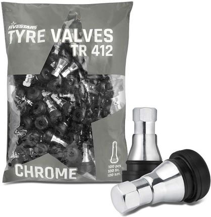 Zawór Wentyl TR412 CH chromowany REDATS do felg aluminiowych - 100 szt - TR 412CH \ 100 sztuk