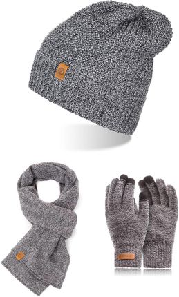 Komplet zimowy 3w1 brødrene czapka szalik rękawiczki
