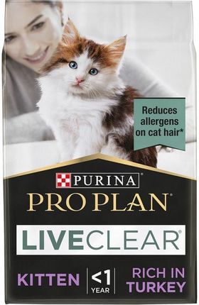 Pro Plan LiveClear Kitten indyk 2x1,4kg