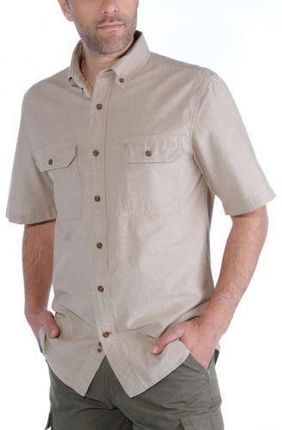 Carhartt Koszula Fort Solid Short Sleeve Shirt Dark Tan Chambray