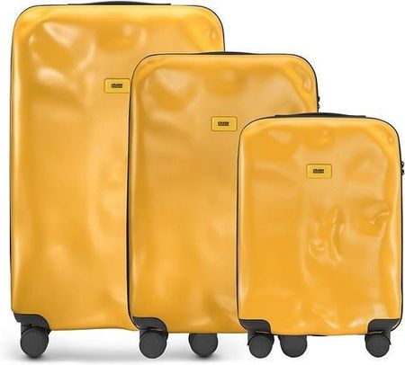 Crash Baggage Walizki Icon W Zestawie 3 El. Matowy Żółty