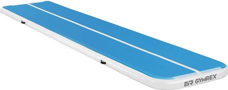 Nadmuchiwana mata gimnastyczna - Airtrack - 190 kg - 500 x 100 x 10 cm - niebieski / biały - Gymrex - GR-ATM19 