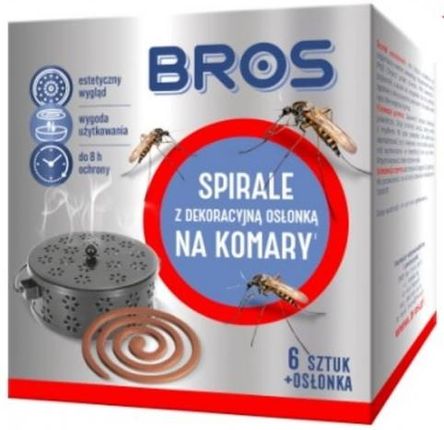 Bros Spirale Na Komary + Dekoracyjna Osłonka 6Szt
