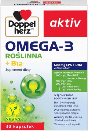 Kapsułki Queisser Doppelherz Aktiv Omega-3 Roślinna 30 szt.