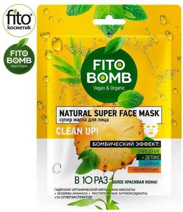 Fitokosmetik Fito Bomb Maska Do Twarzy Oczyszczanie + Detoks + Rozświetlanie + Odnowienie 25Ml