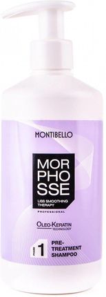 Montibello Morphosse Oleo Keratin Pre Treatment Szampon Oczyszczający Przed Zabiegiem Prostowania Włosów 500 ml