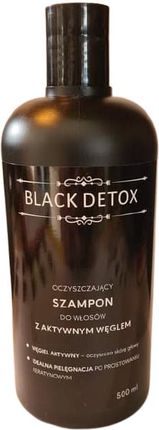 Biomika Oczyszczający Szampon Do Włosów Z Aktywnym Węglem Black Detox 500 ml