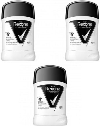 Rexona Zestaw 3X Men Invisible On Black&White Clothes 50Ml