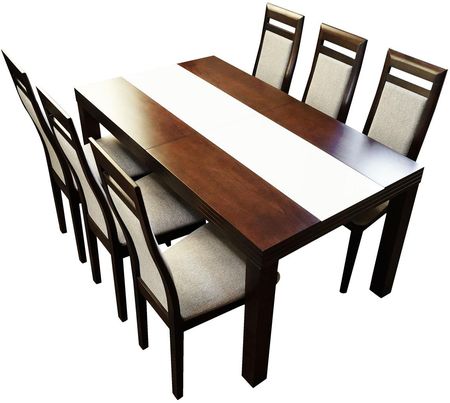 Wioleks Stół Rozkładany Basia Lux 160 cm + 6 Krzeseł Katrina