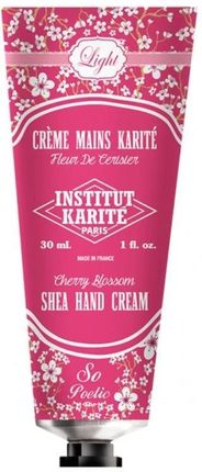 Institut Karite Cherry Blossom Light Shea Hand Cream Krem Do Rąk Z Masłem Shea Kwiat Wiśni 30Ml