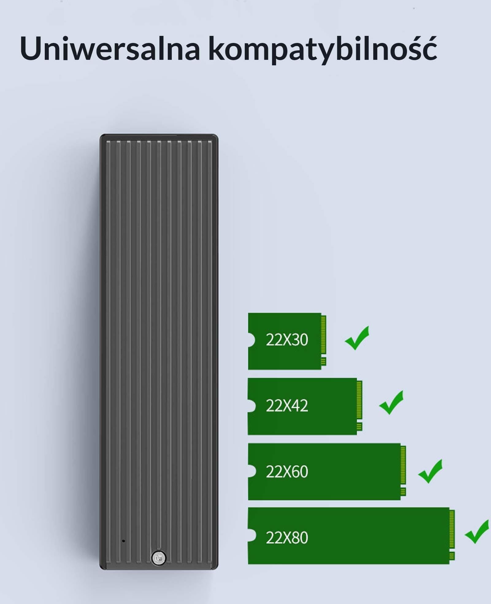 ORICO M2PV-C3-BK-EP Obudowa dysku SDD M.2 NVME - zdjęcie 3 ORICO M2PV-C3-BK-EP Obudowa dysku SDD M.2 NVME