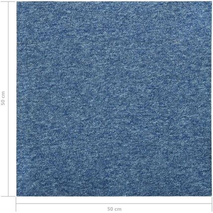 vidaXL Podłogowe Płytki Dywanowe, 20 Szt., 5 M², 50X50 Cm, Niebieskie 147316