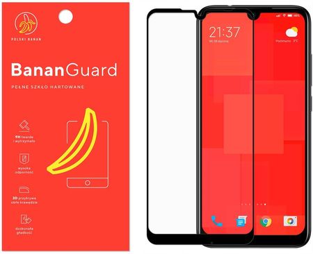 Polski Banan Szkło hartowane 3D BananGuard czarne do Xiaomi Redmi Note 7