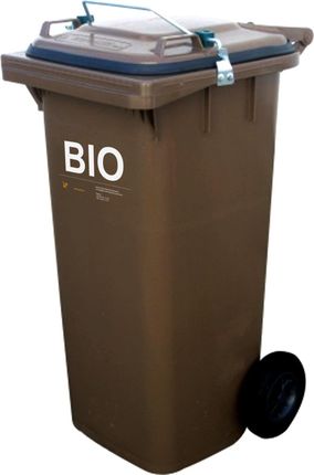 Europlast Kosz Pojemnik Kubeł Ze Szczelną Pokrywą Na Śmieci Odpady Bio Spożywcze Brązowy 240L 0005-5Gastro