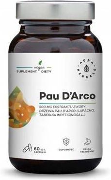 Aura Herbals Pau D'Arco ekstrakt z kory 500mg 60kaps