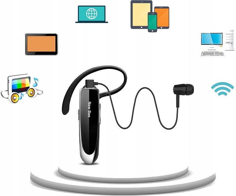 NEW BEE LC-B41 słuchawka Bluetooth 5.0 do rozmów NB-LC-B41-BK - zdjęcie 9 NEW BEE LC-B41 słuchawka Bluetooth 5.0 do rozmów NB-LC-B41-BK