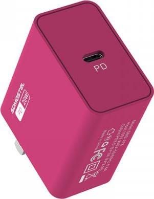 Somostel 20W + kabel USB-C PD Różowa (SMS-A78)