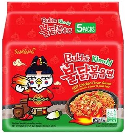 Samyang Makaron Instant Buldak Hot Chiken Kimchi Marki - Zestaw 5X135G