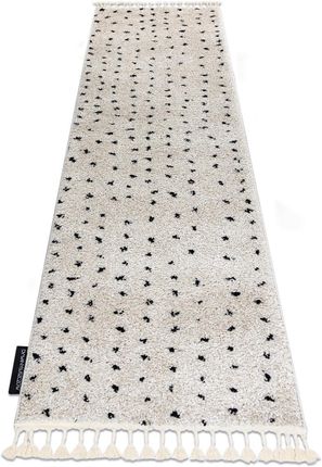 Dywany Łuszczów Dywan, Chodnik BERBER SYLA B752 kropki krem - do kuchni, przedpokoju, na korytarz, 70x300 cm