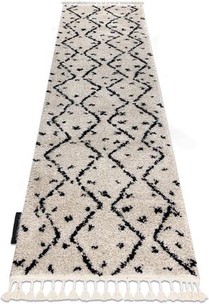 Dywany Łuszczów Dywan, Chodnik BERBER TETUAN B751 zygzak krem - do kuchni, przedpokoju, na korytarz, 70x250 cm