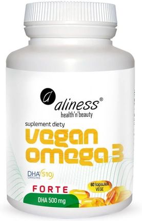 Aliness Vegan Omega 3 Forte Dha 500 Mg 60 Kaps