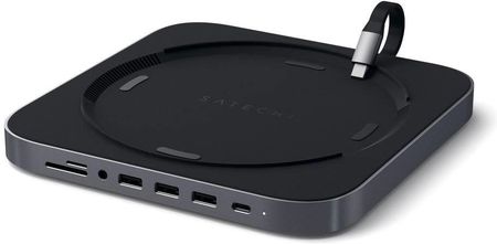 Satechi Podstawka-Hub do Mac Mini - 3 x USB 3.0, USB-C, audio jack, micro/SD - Gwiezdna szarość (ST-ABHFM)